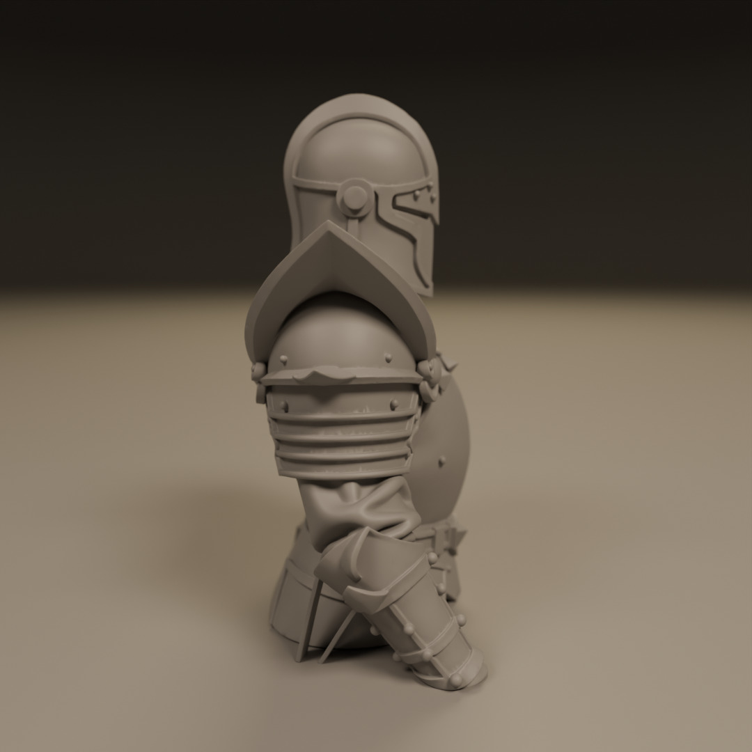 medieval knight 3D print model_1