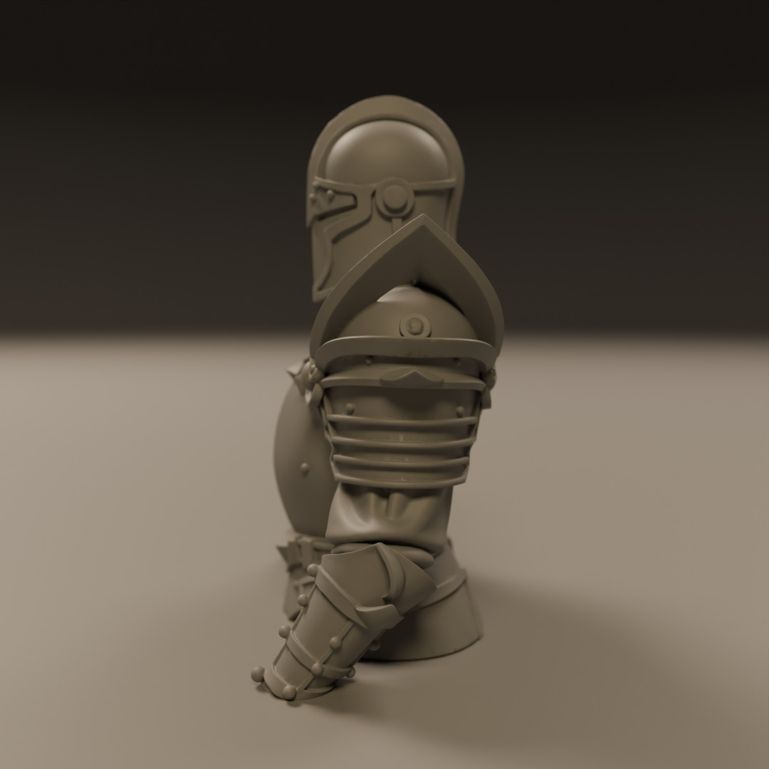 medieval knight 3D print model_2