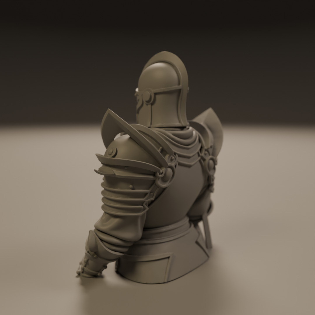 medieval knight 3D print model_7