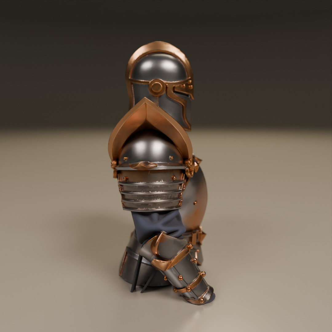 medieval knight 3D print model_9