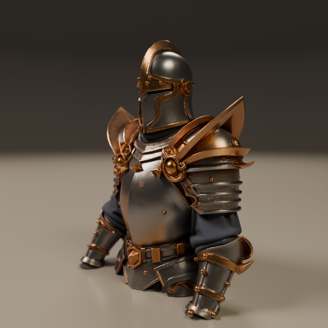 medieval knight 3D print model_13