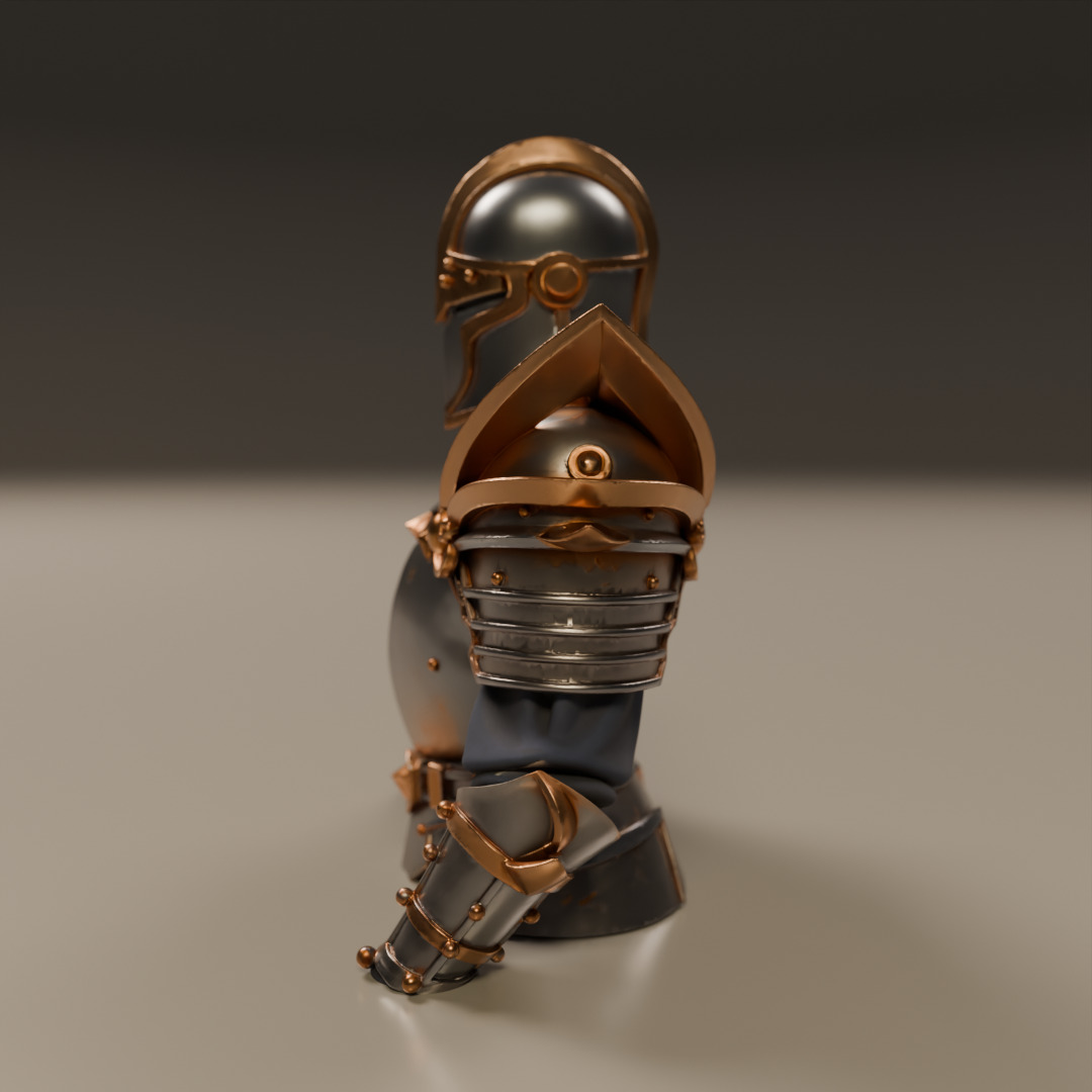 medieval knight 3D print model_10