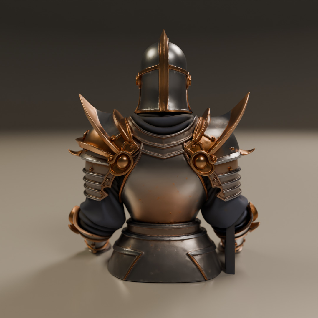 medieval knight 3D print model_11