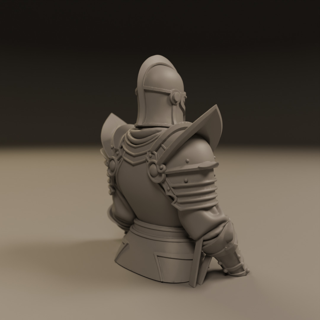 medieval knight 3D print model_6