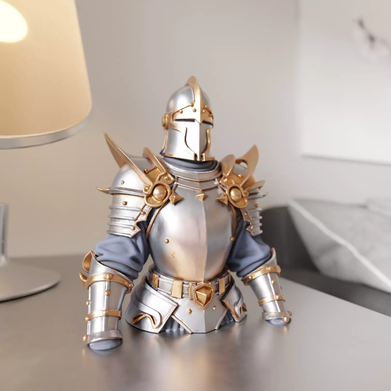 medieval knight 3D print model_0