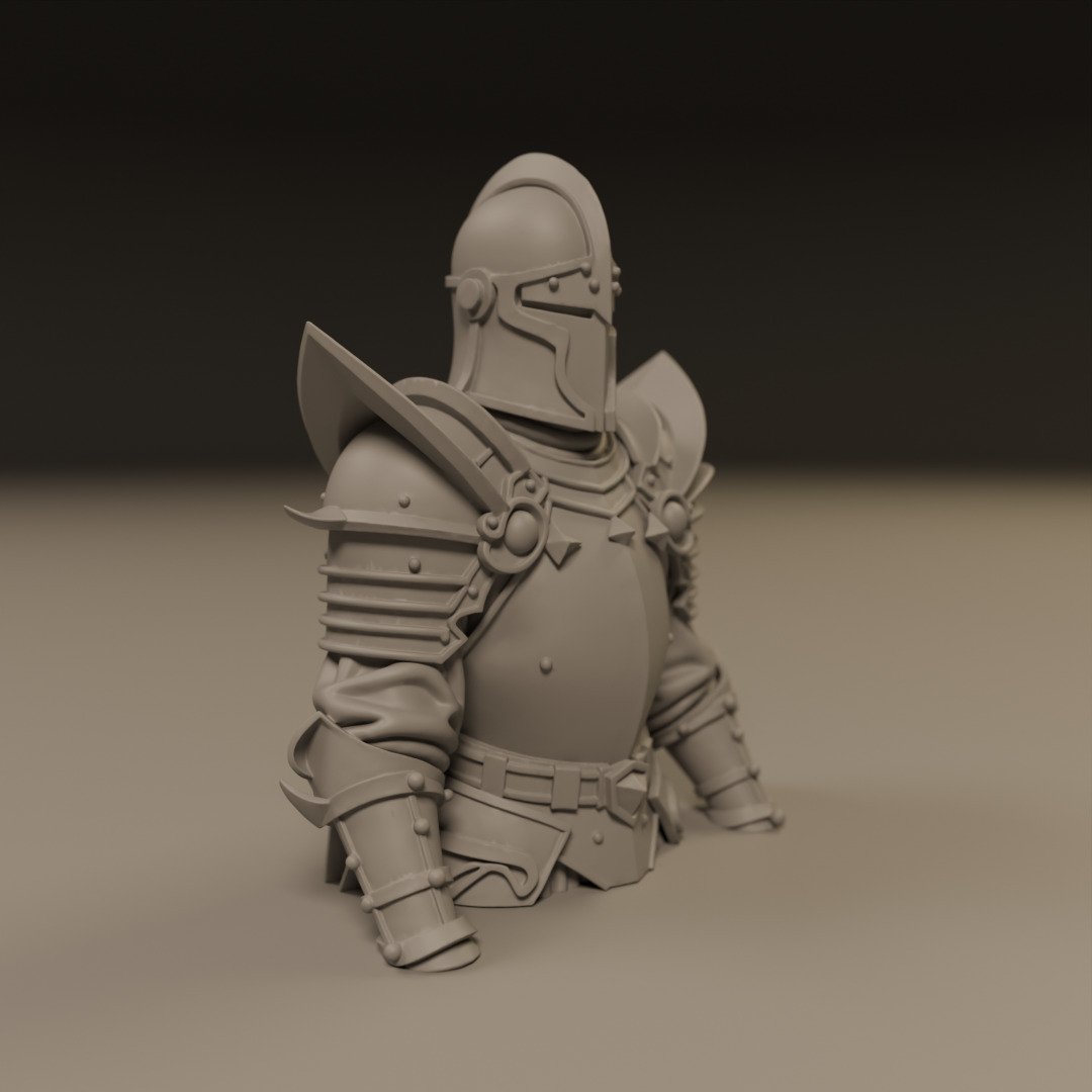medieval knight 3D print model_4