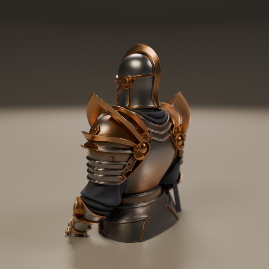 medieval knight 3D print model_15