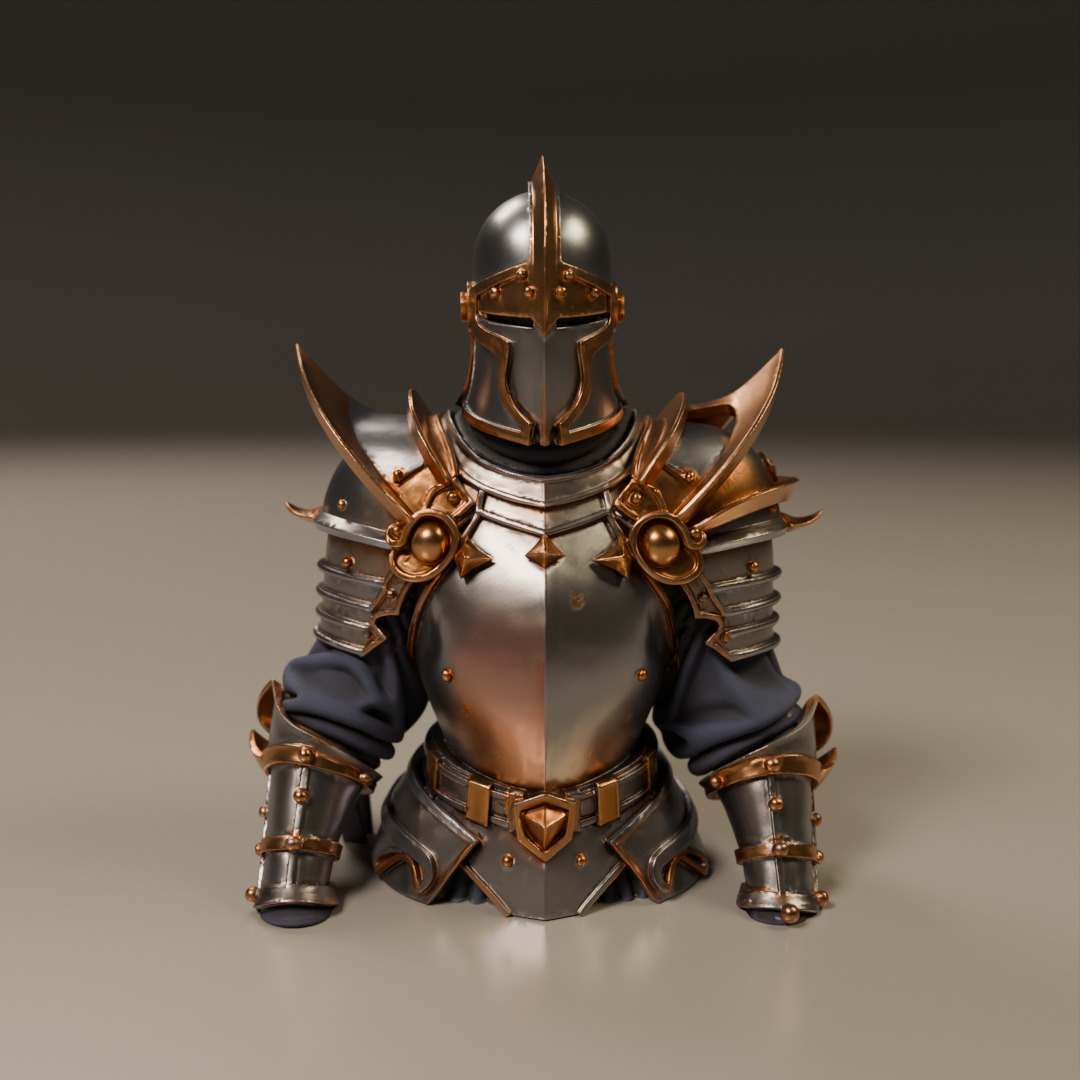 medieval knight 3D print model_16