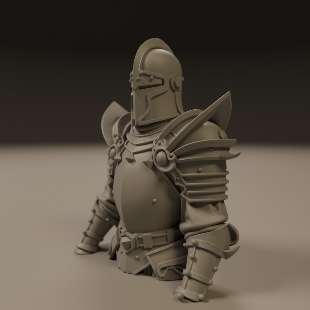 medieval knight 3D print model_5