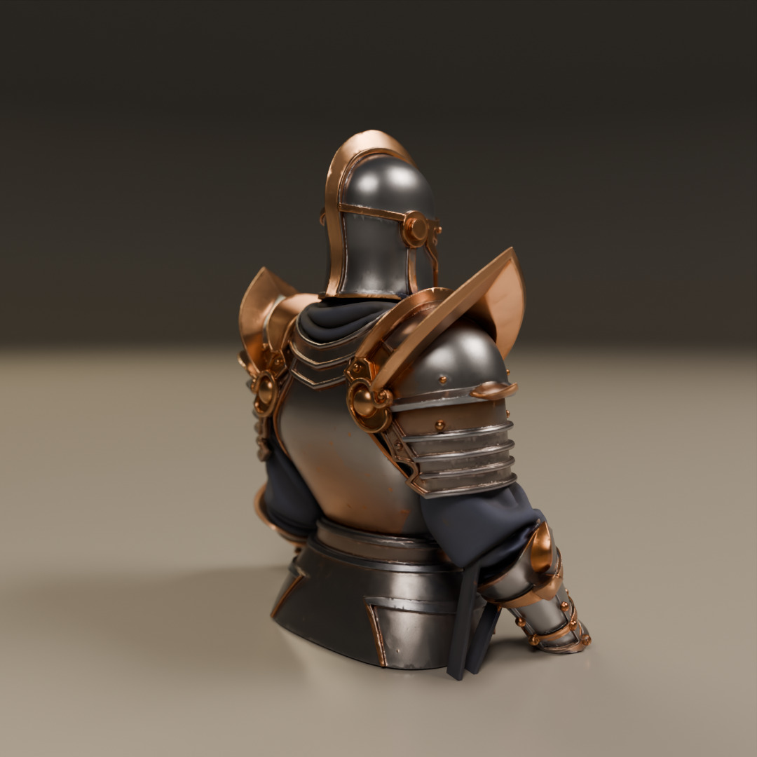 medieval knight 3D print model_14