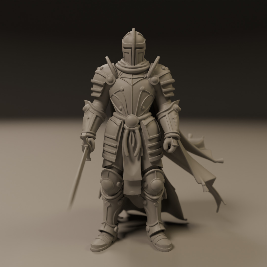 medieval knight 3D print model_8