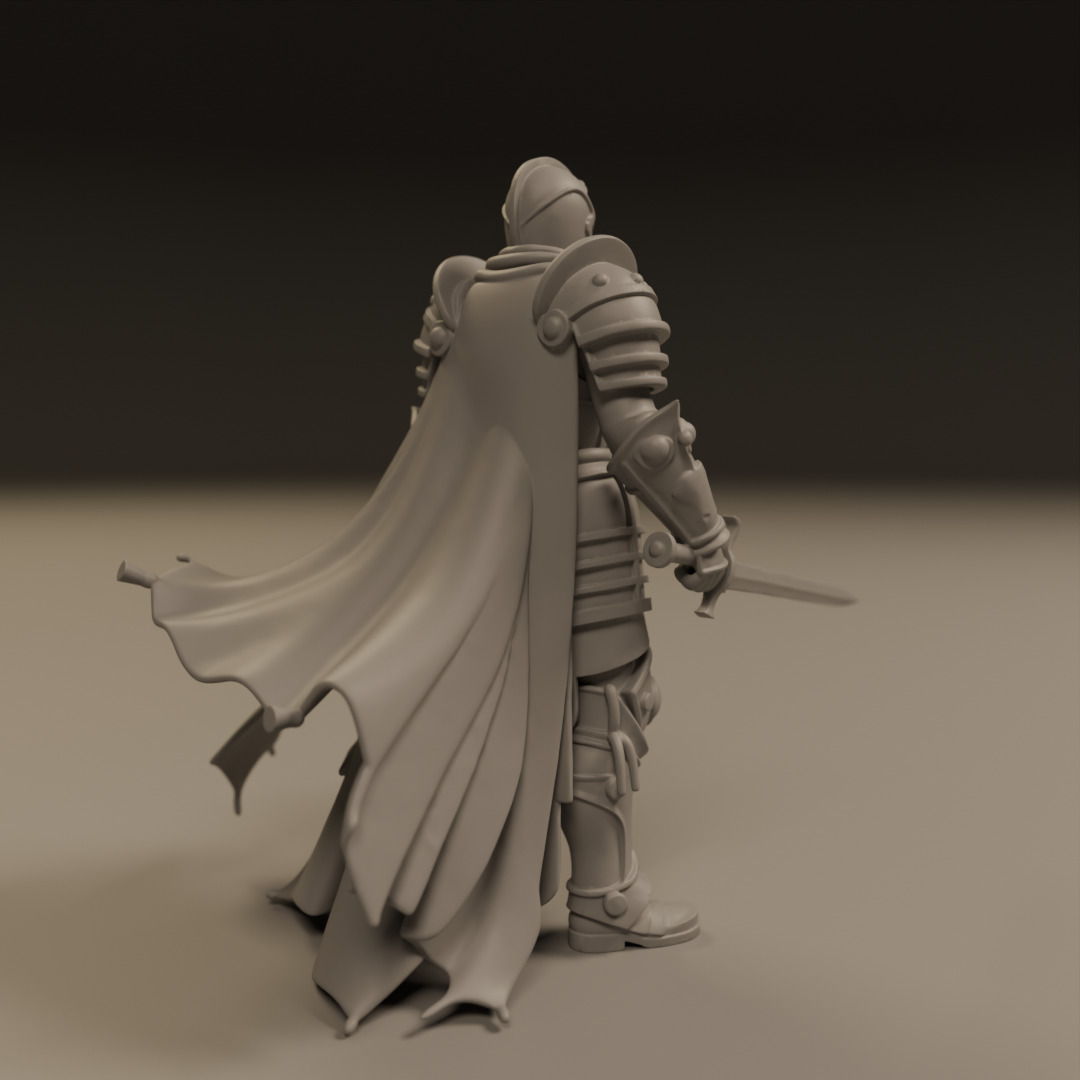 medieval knight 3D print model_6