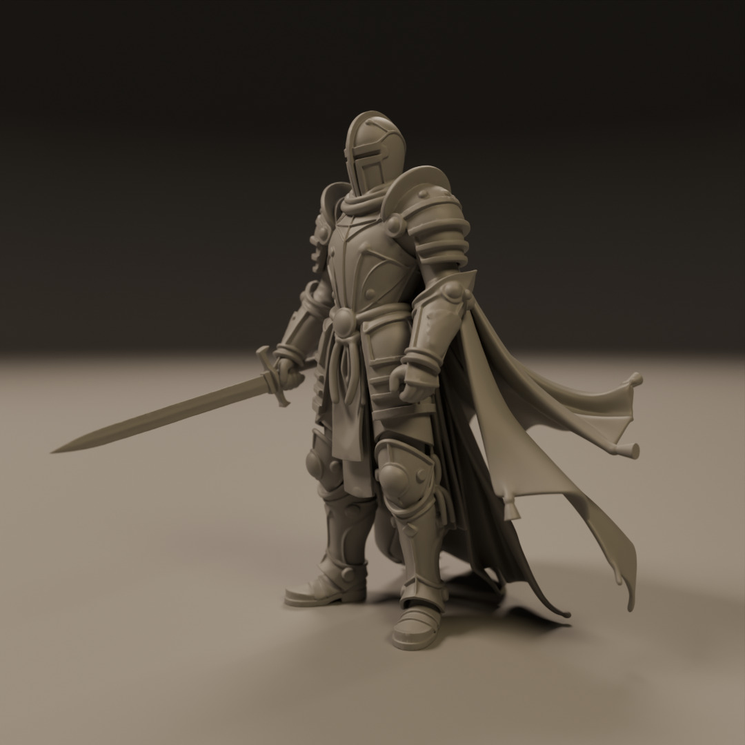 medieval knight 3D print model_5