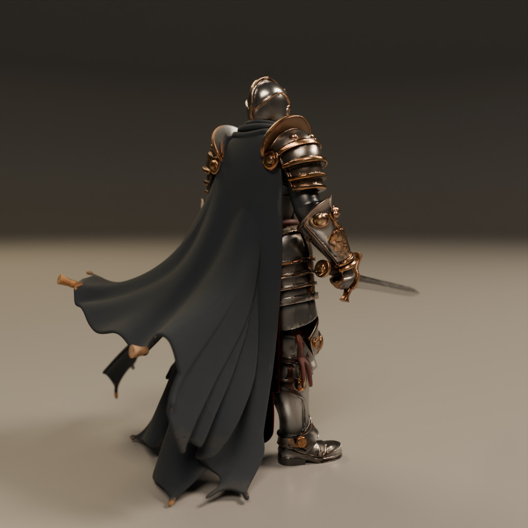 medieval knight 3D print model_14