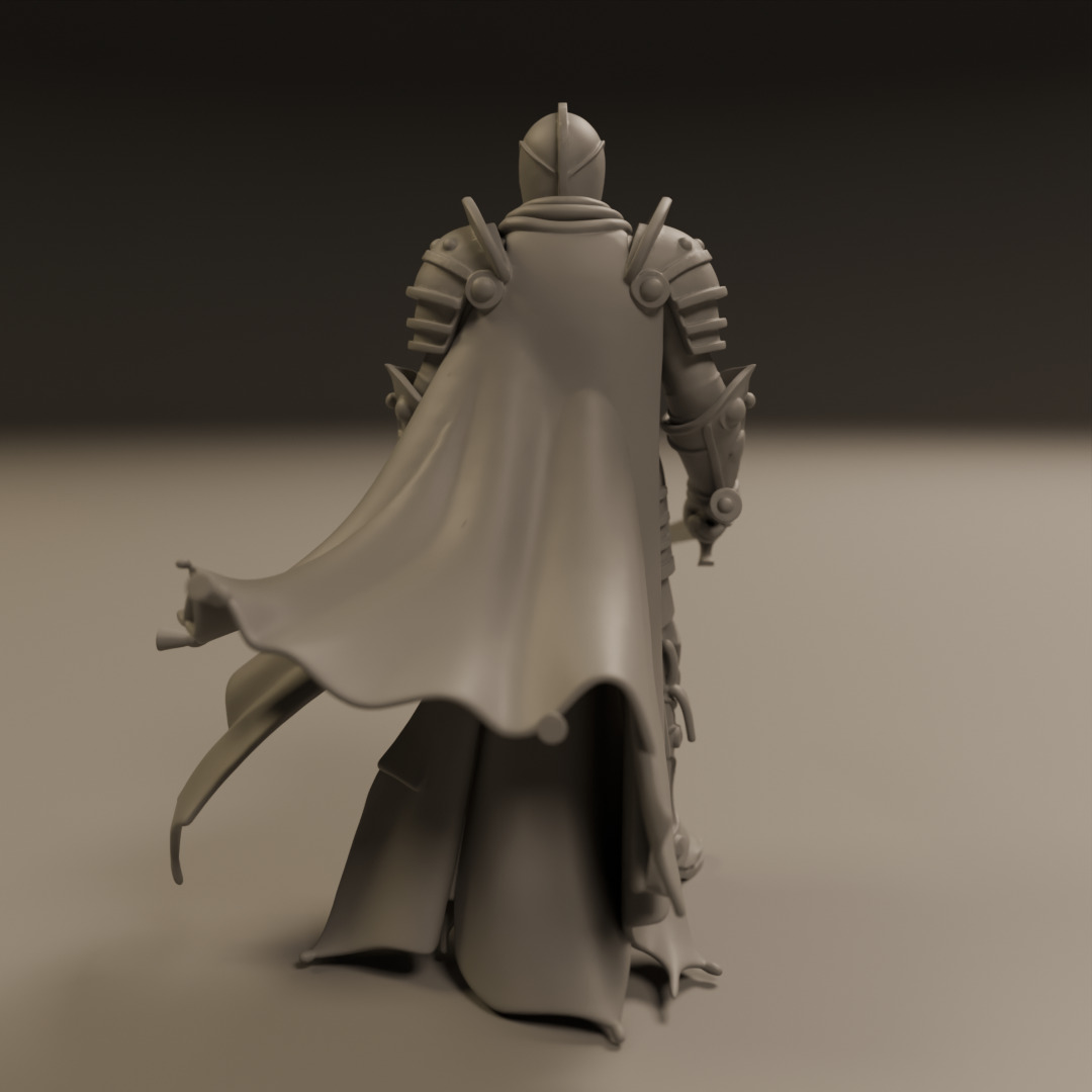 medieval knight 3D print model_3