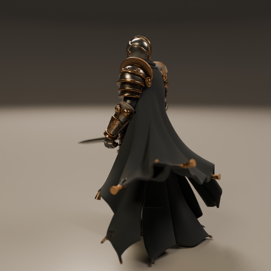 medieval knight 3D print model_15