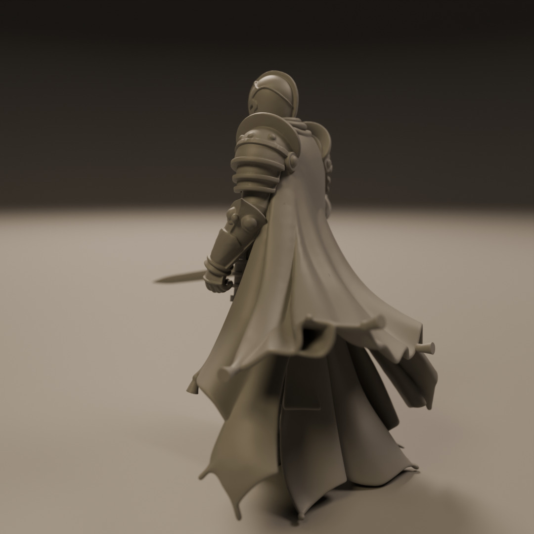 medieval knight 3D print model_7