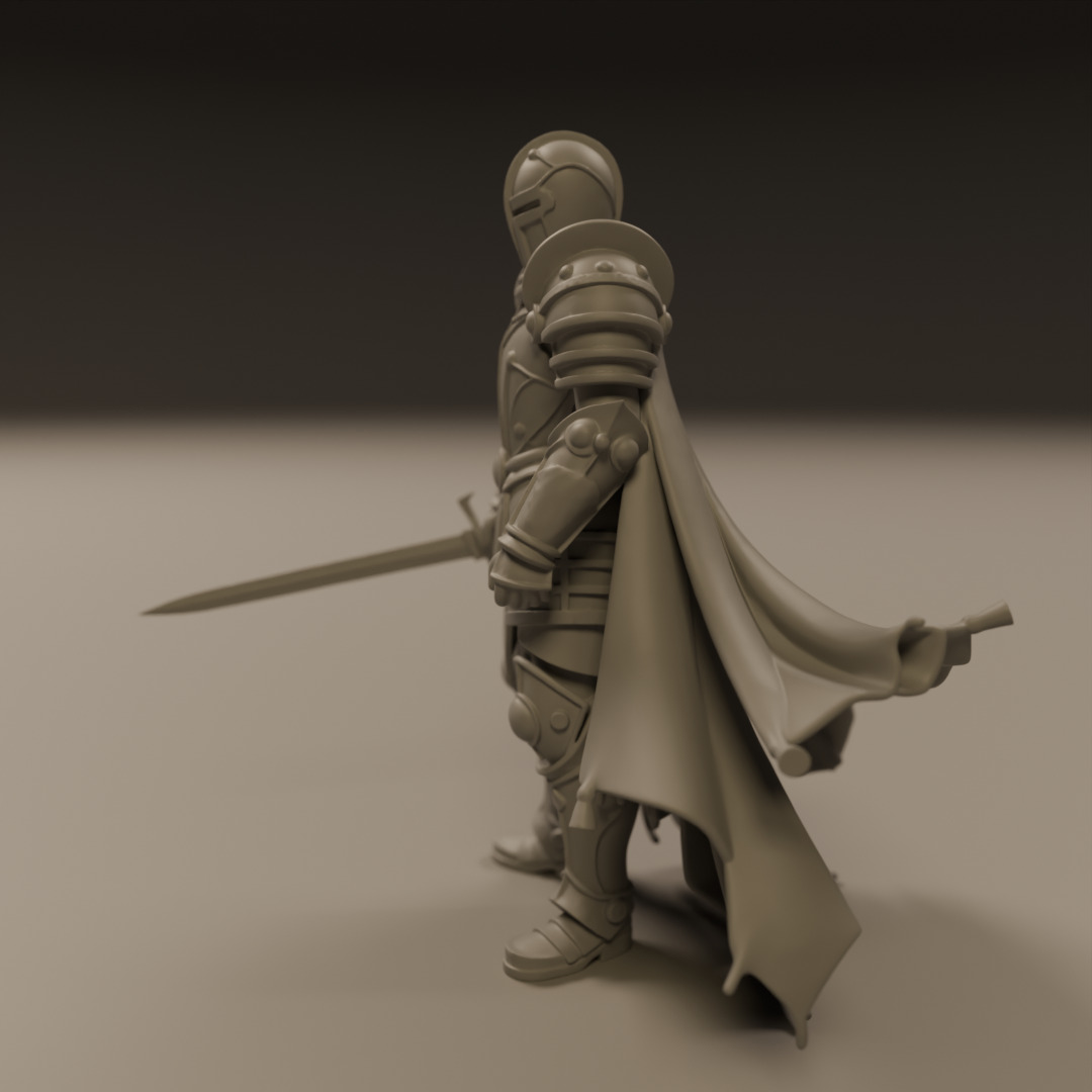medieval knight 3D print model_2