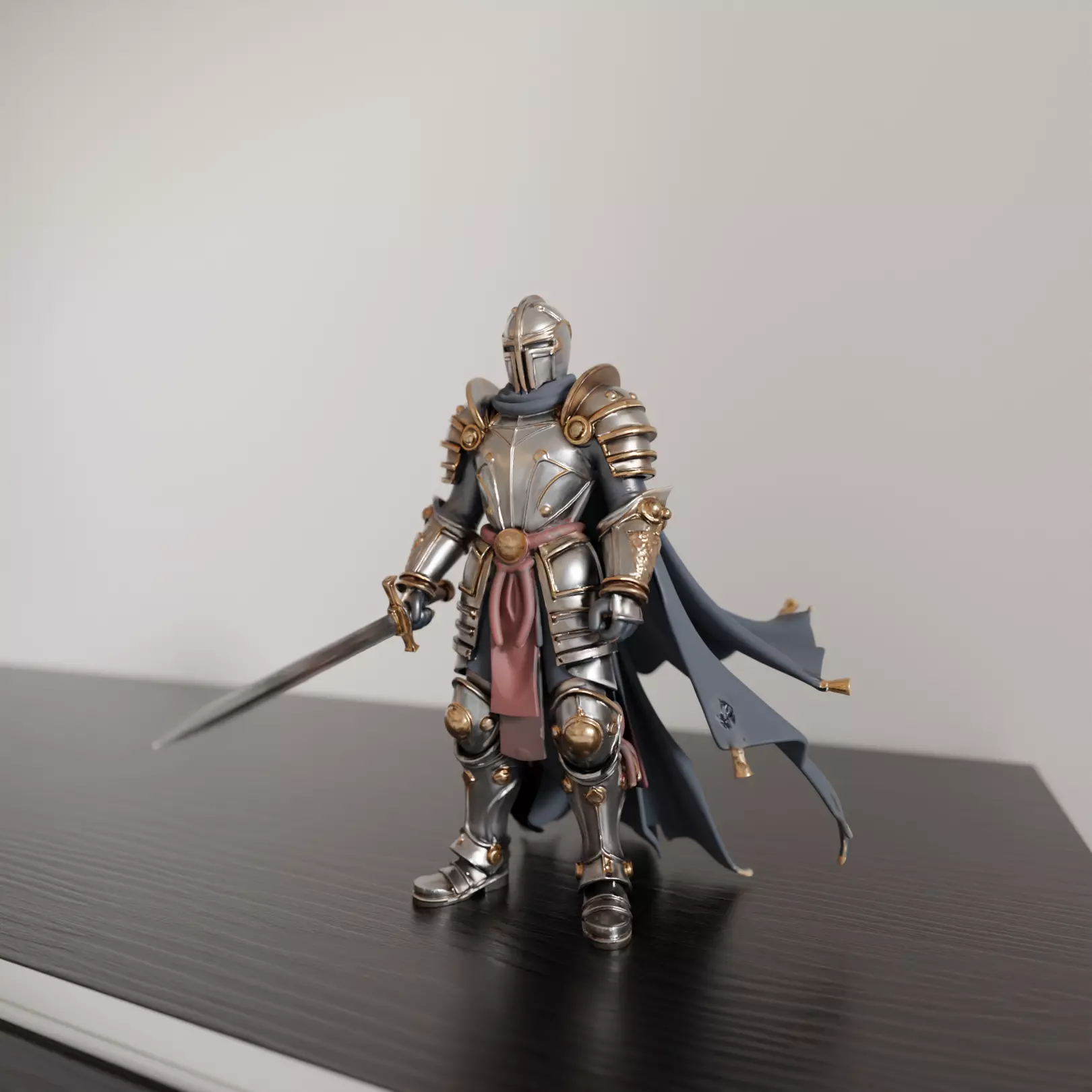 medieval knight 3D print model_0