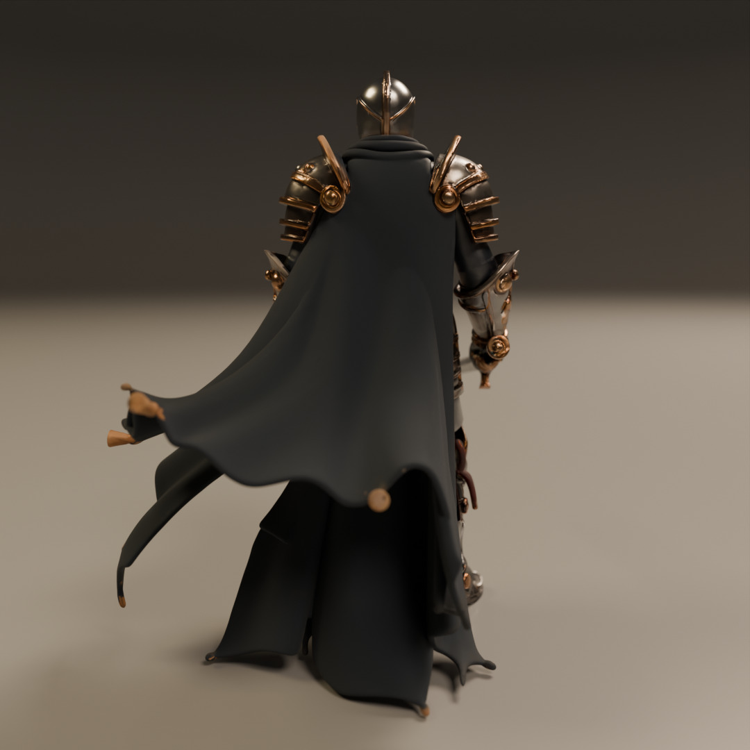 medieval knight 3D print model_11