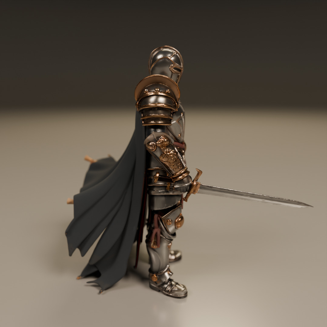 medieval knight 3D print model_9