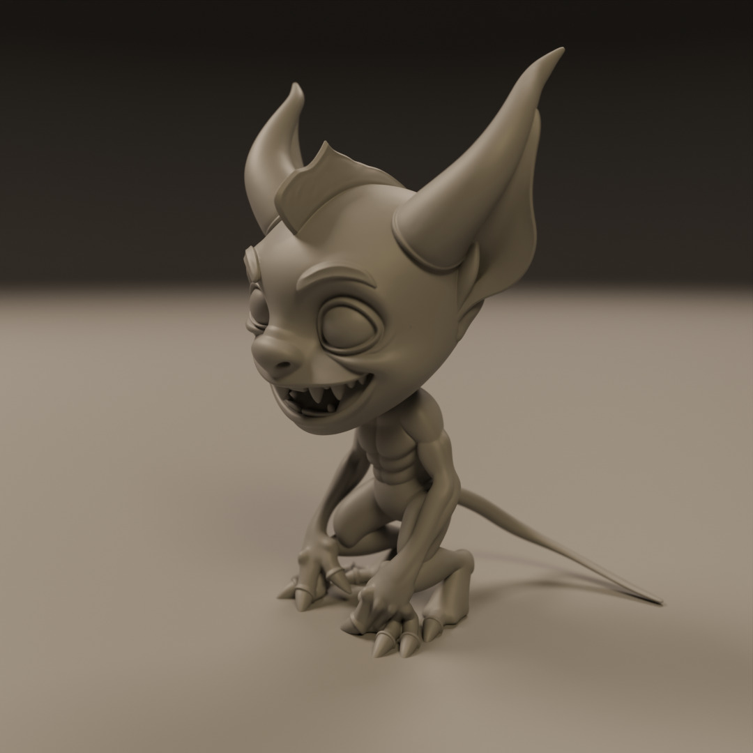 cartoon demon 3D print model_14