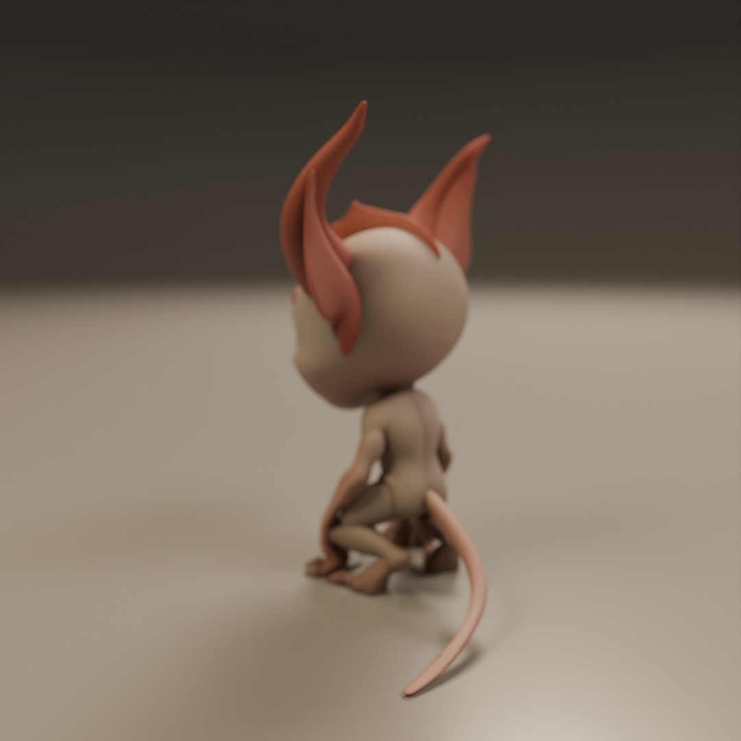 cartoon demon 3D print model_7