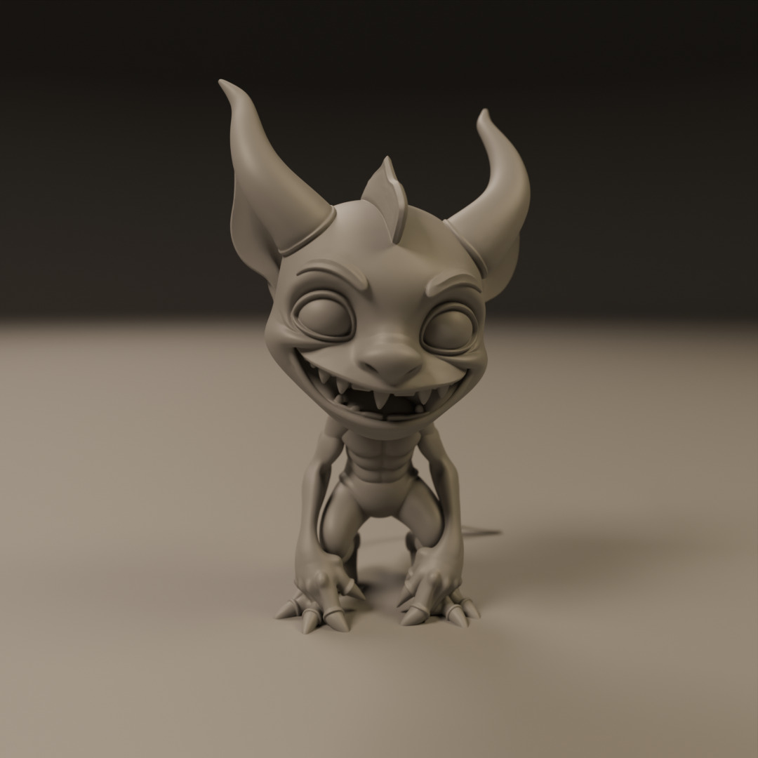 cartoon demon 3D print model_18