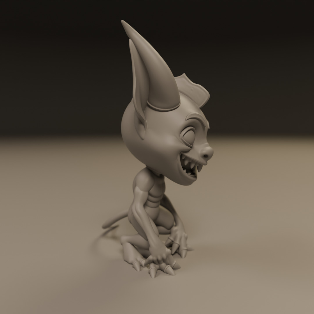 cartoon demon 3D print model_13