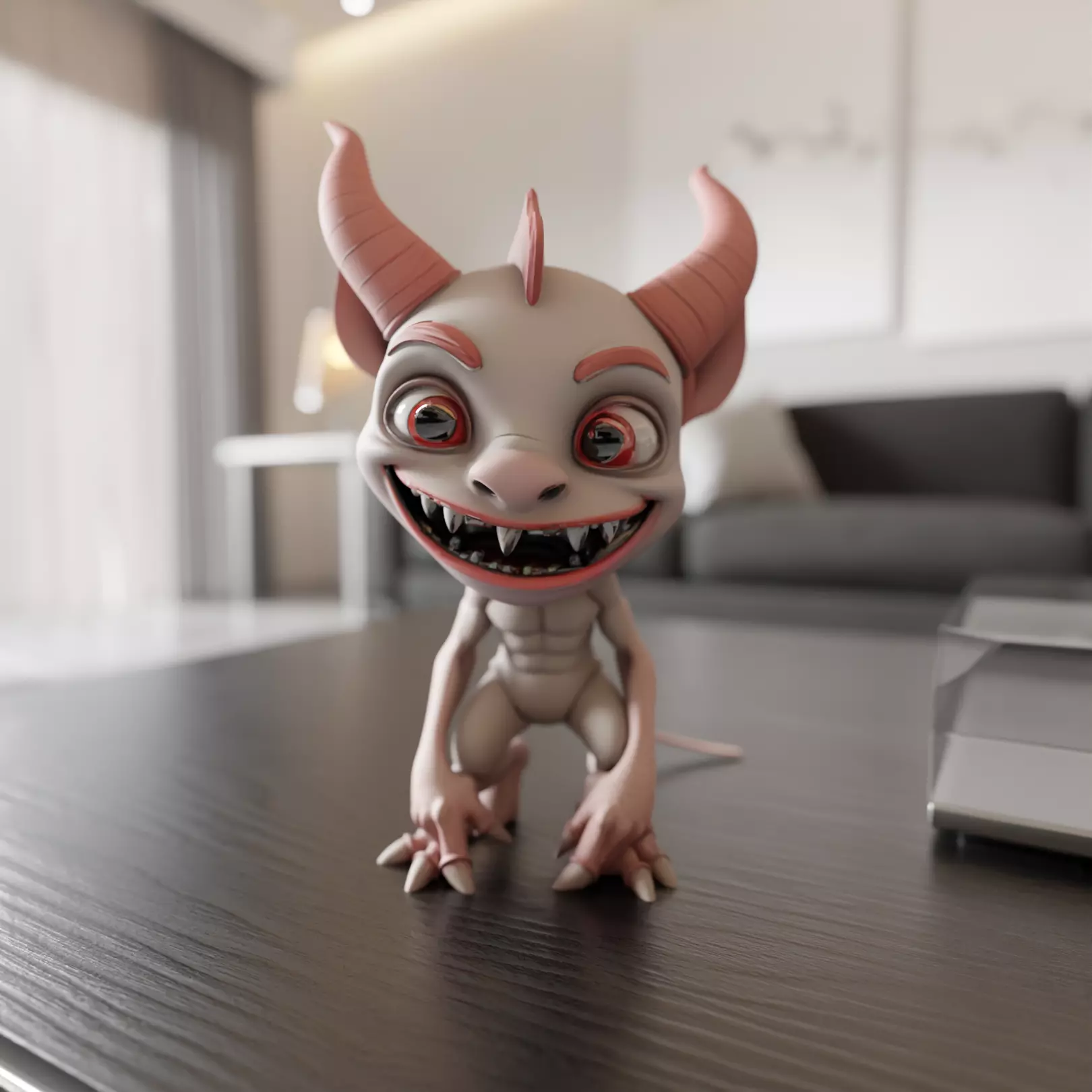cartoon demon 3D print model_0