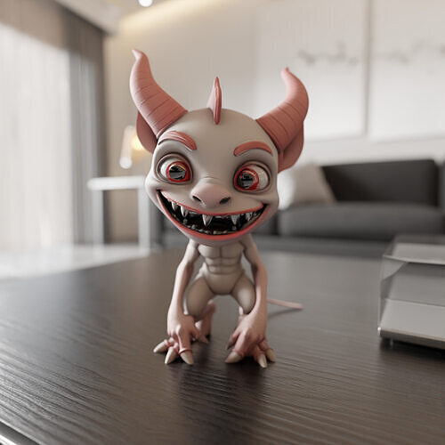 cartoon demon 3D print model