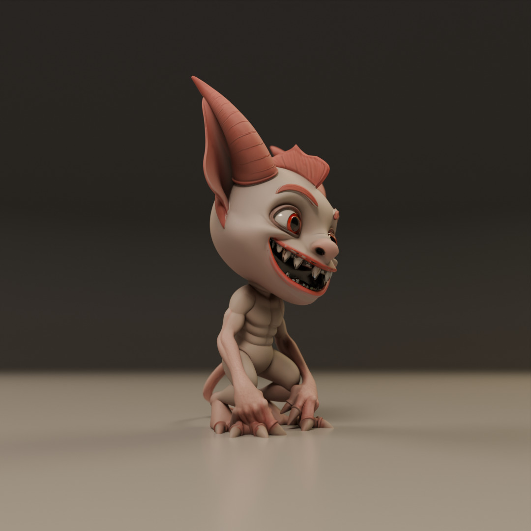 cartoon demon 3D print model_8
