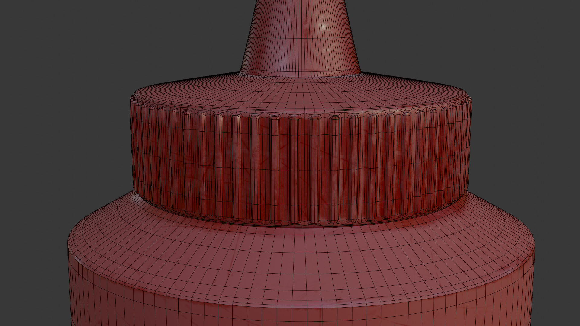 Mayonnaise Mustard and Ketchup Condiment Bottles 3D model_4