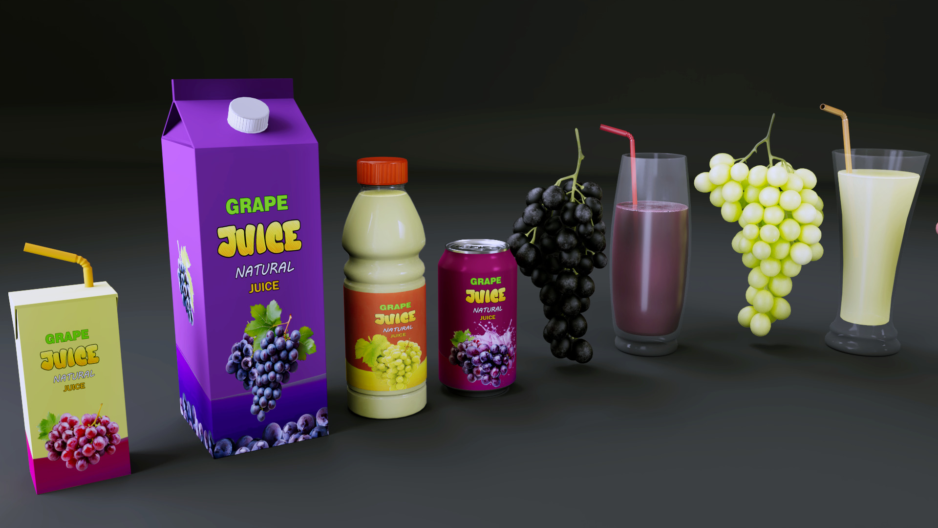 Grape 3D model_6