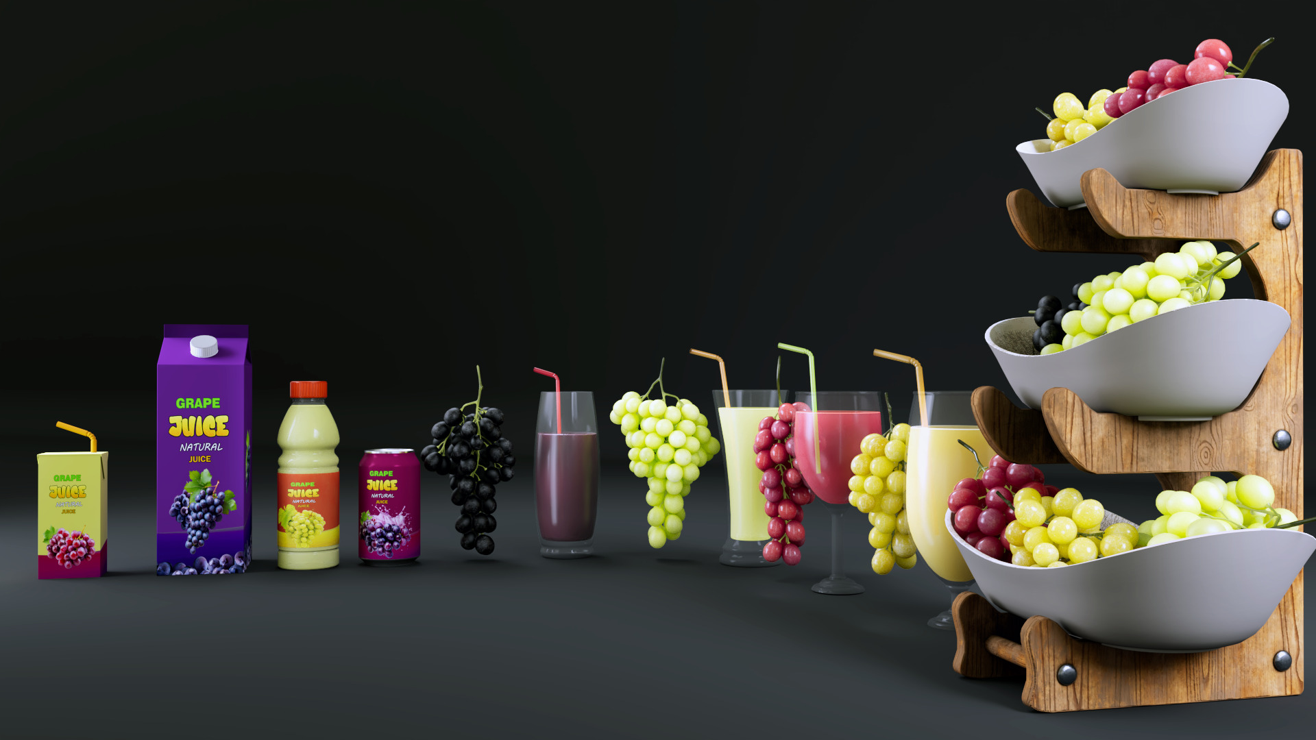 Grape 3D model_2