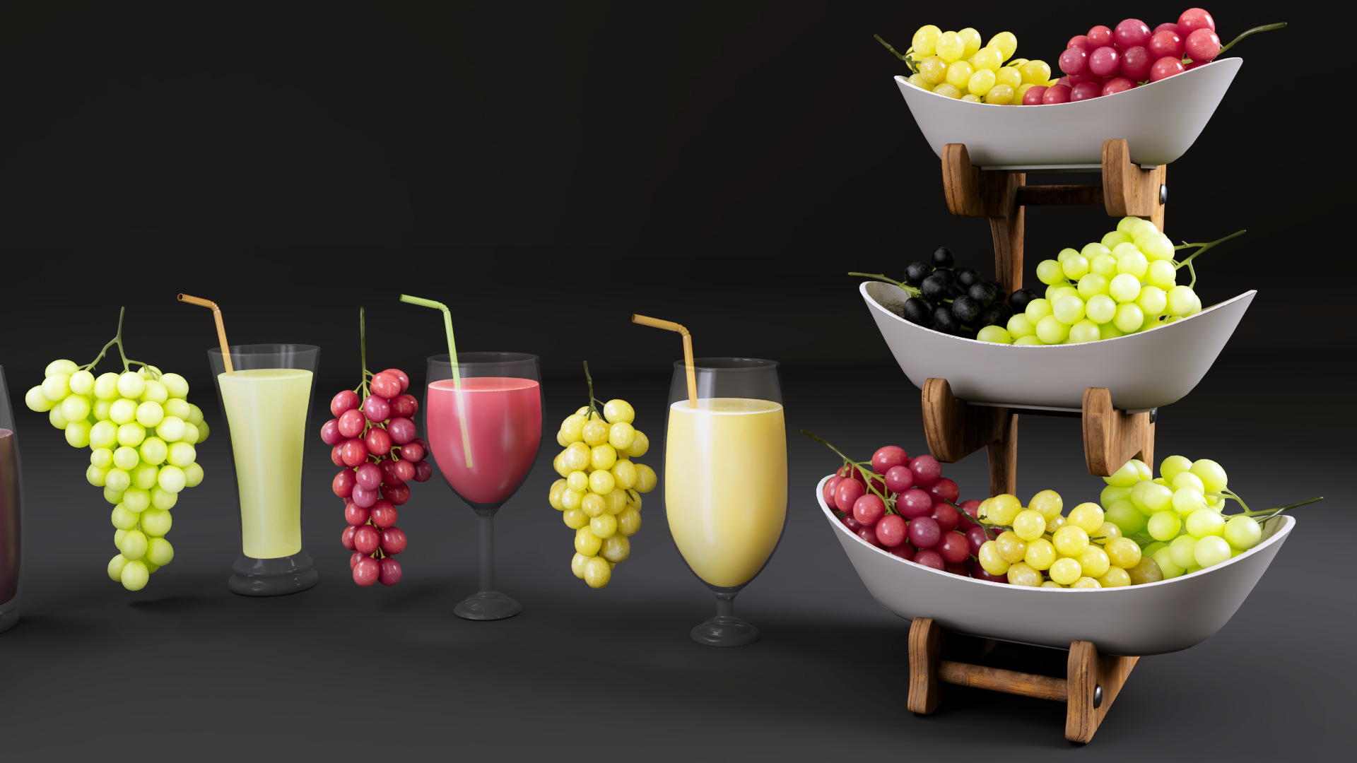 Grape 3D model_4