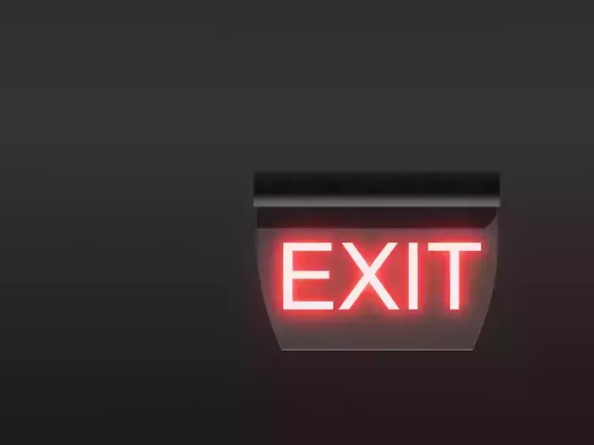 Exit Sign 3D Model 3D model