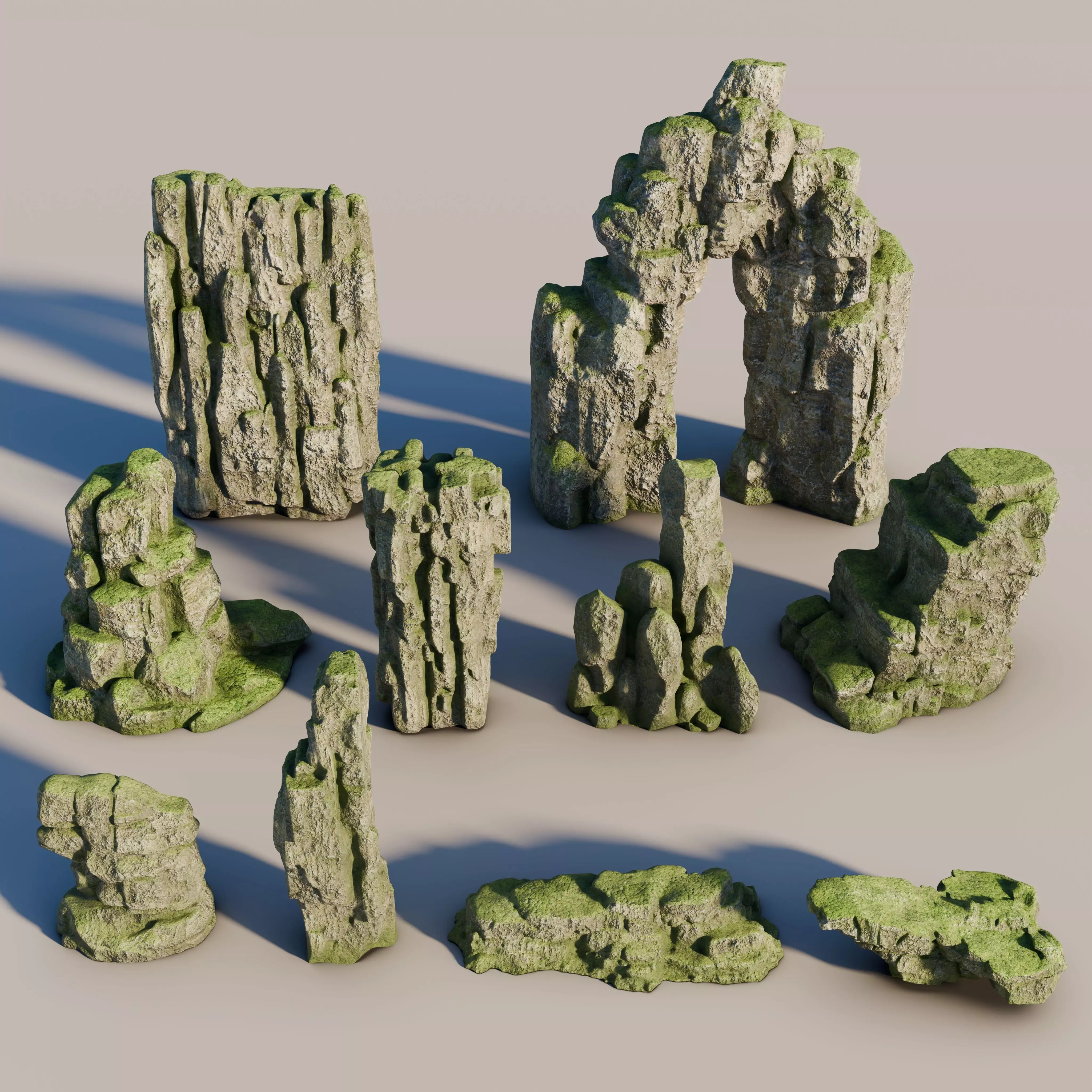 10 Mossy Rocks Collection _0