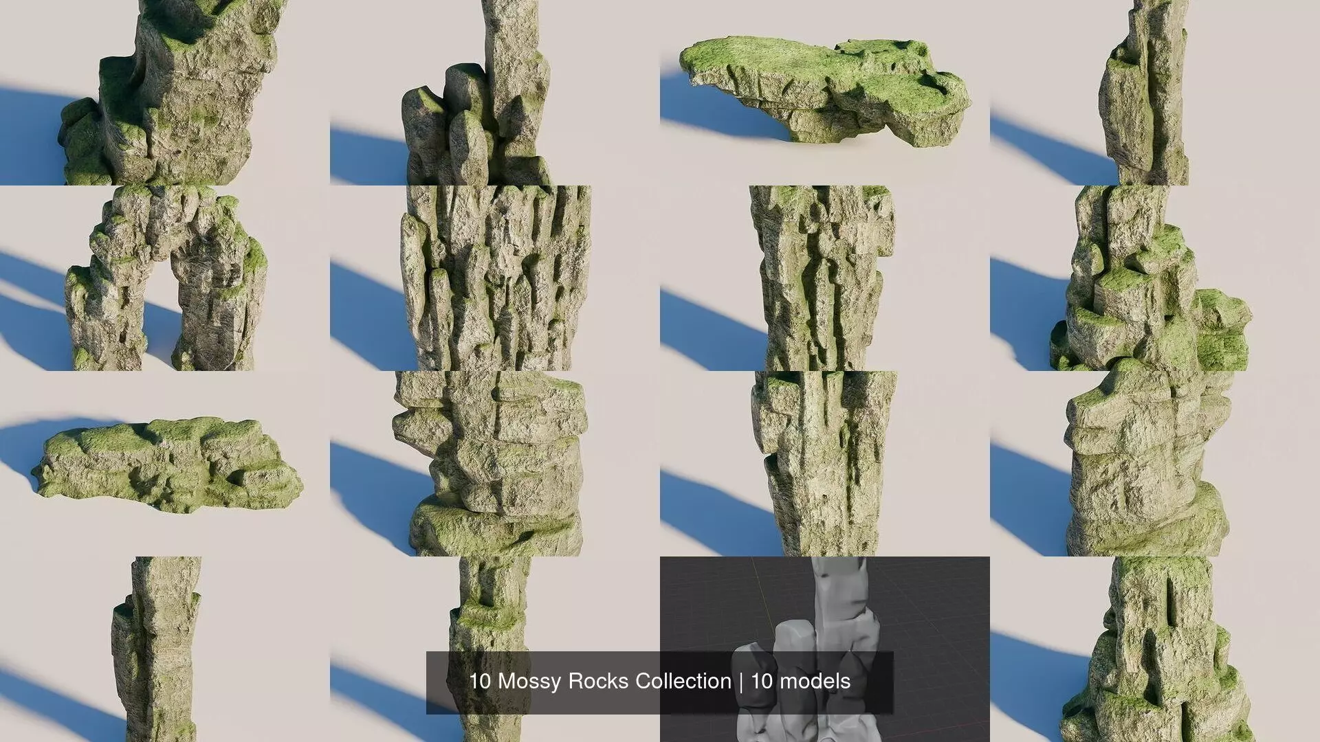 10 Mossy Rocks Collection _1