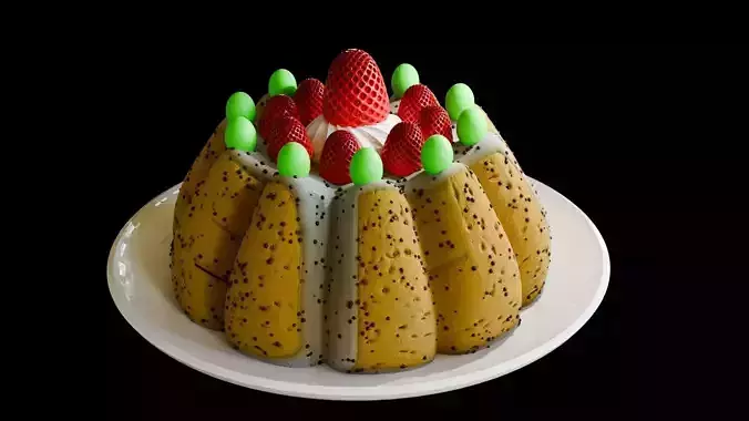 Strawberry and chocolate cheese cake