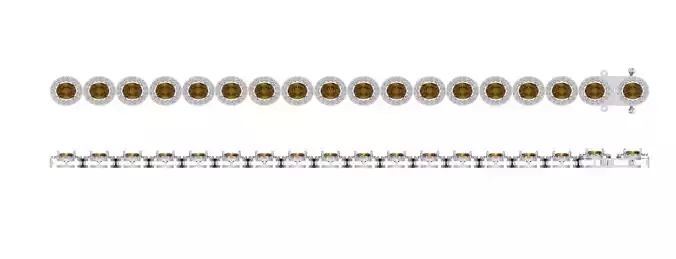OVAL HALO DIAMOND TENNIS BRACELET