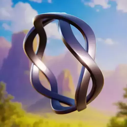 Infinity Flow Ring - Futuristic 3D Print Jewelry Design 82 3D print model
