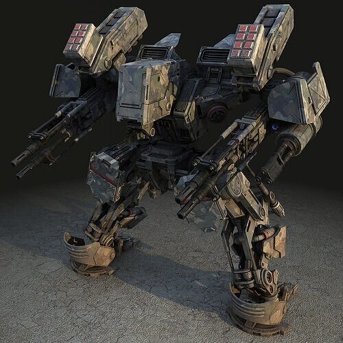 WARRIOR Robot  Low-poly 3D model