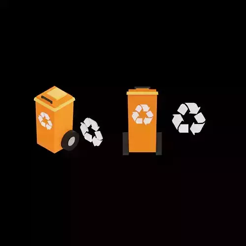 Recycle Bin Recycle Icon Free low-poly 3D model Free low-poly 3D model