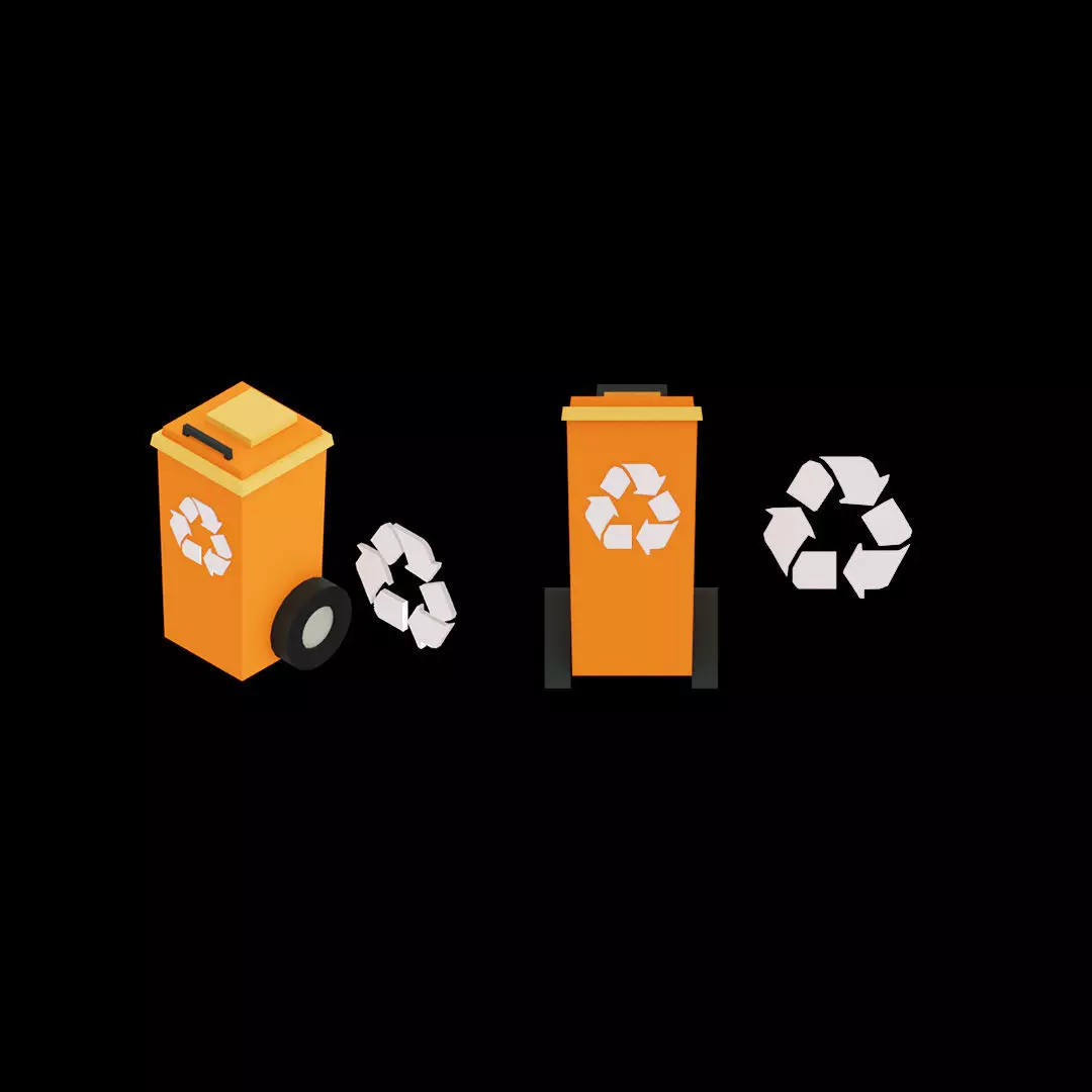 Recycle Bin Recycle Icon Free low-poly 3D model Free low-poly 3D model_0