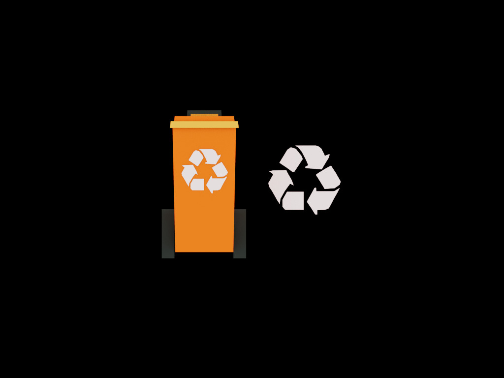 Recycle Bin Recycle Icon Free low-poly 3D model Free low-poly 3D model_4