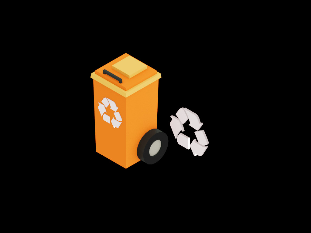 Recycle Bin Recycle Icon Free low-poly 3D model Free low-poly 3D model_3