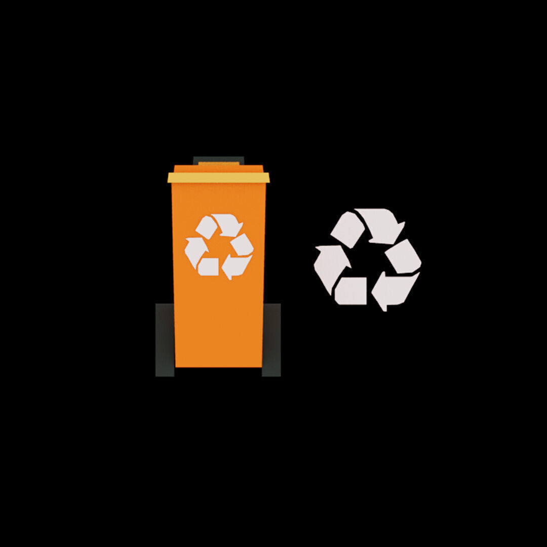 Recycle Bin Recycle Icon Free low-poly 3D model Free low-poly 3D model_2