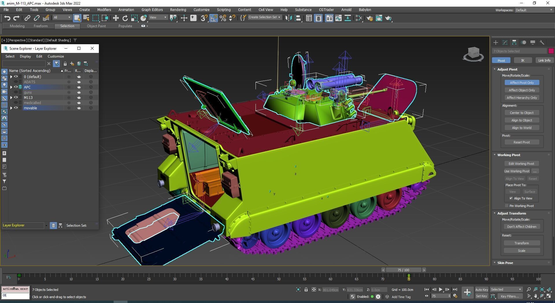 M-113 APC Carrier 3D model_3