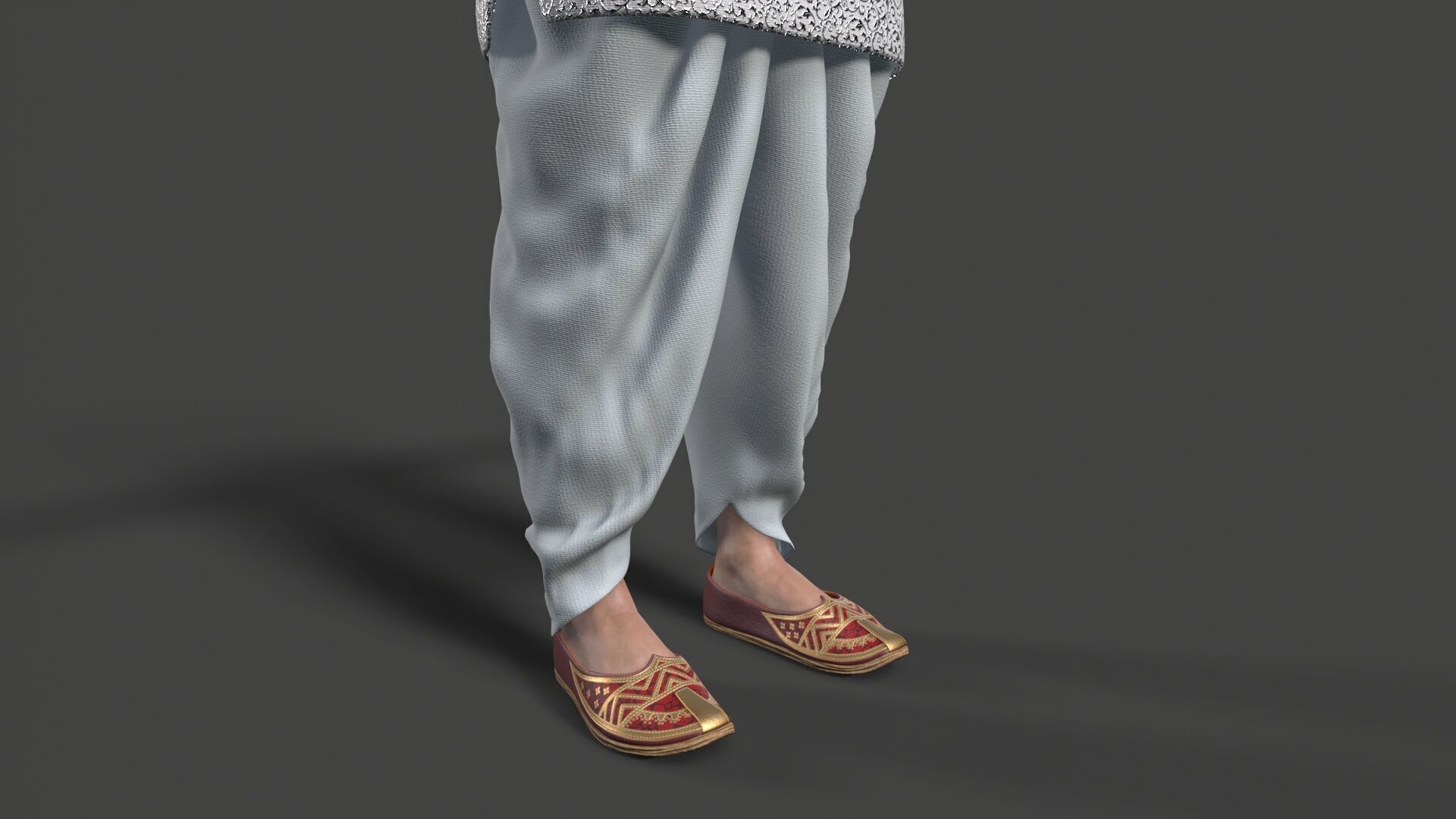 indian character Low-poly 3D model_9